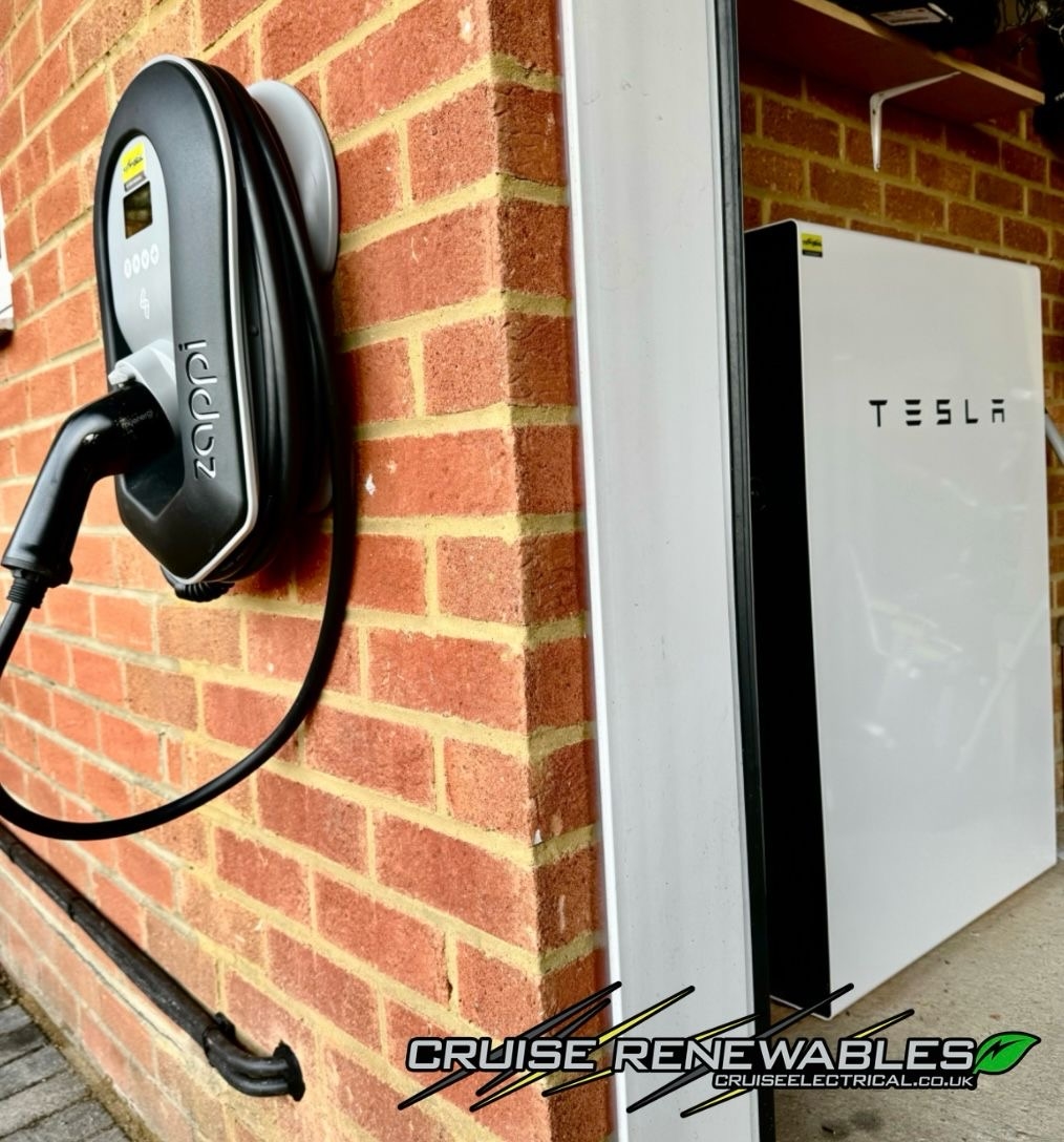 Tesla Powerwall battery storage with Zappi EV charger